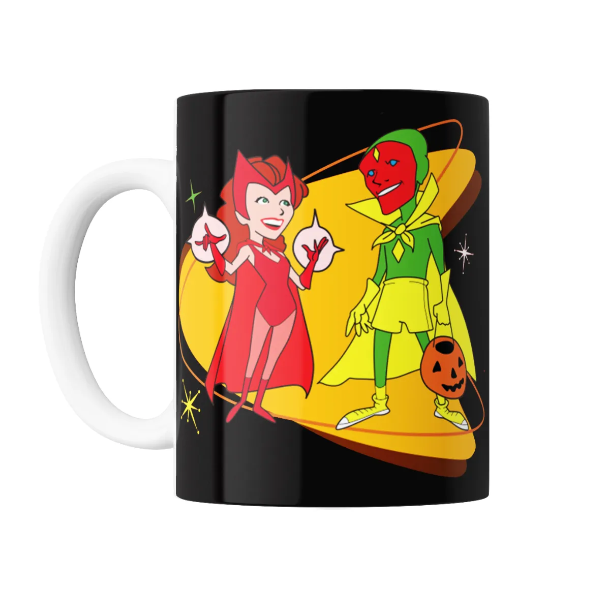 Taza de Cerámica WandaVision Bruja Escarlata y Vision Halloween - vista 2