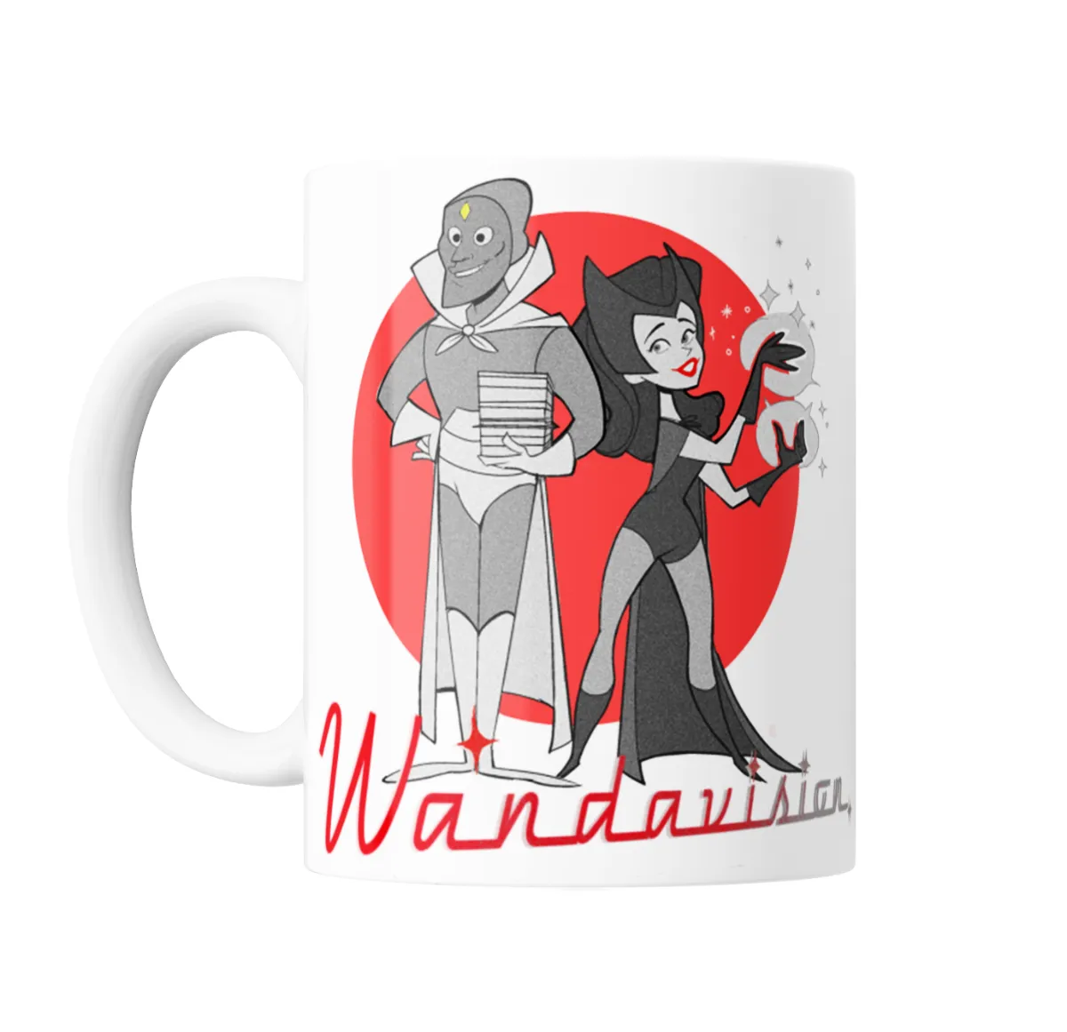 Taza de Cerámica WandaVision Vision y Scarlet Witch Estilo Retro - vista 2