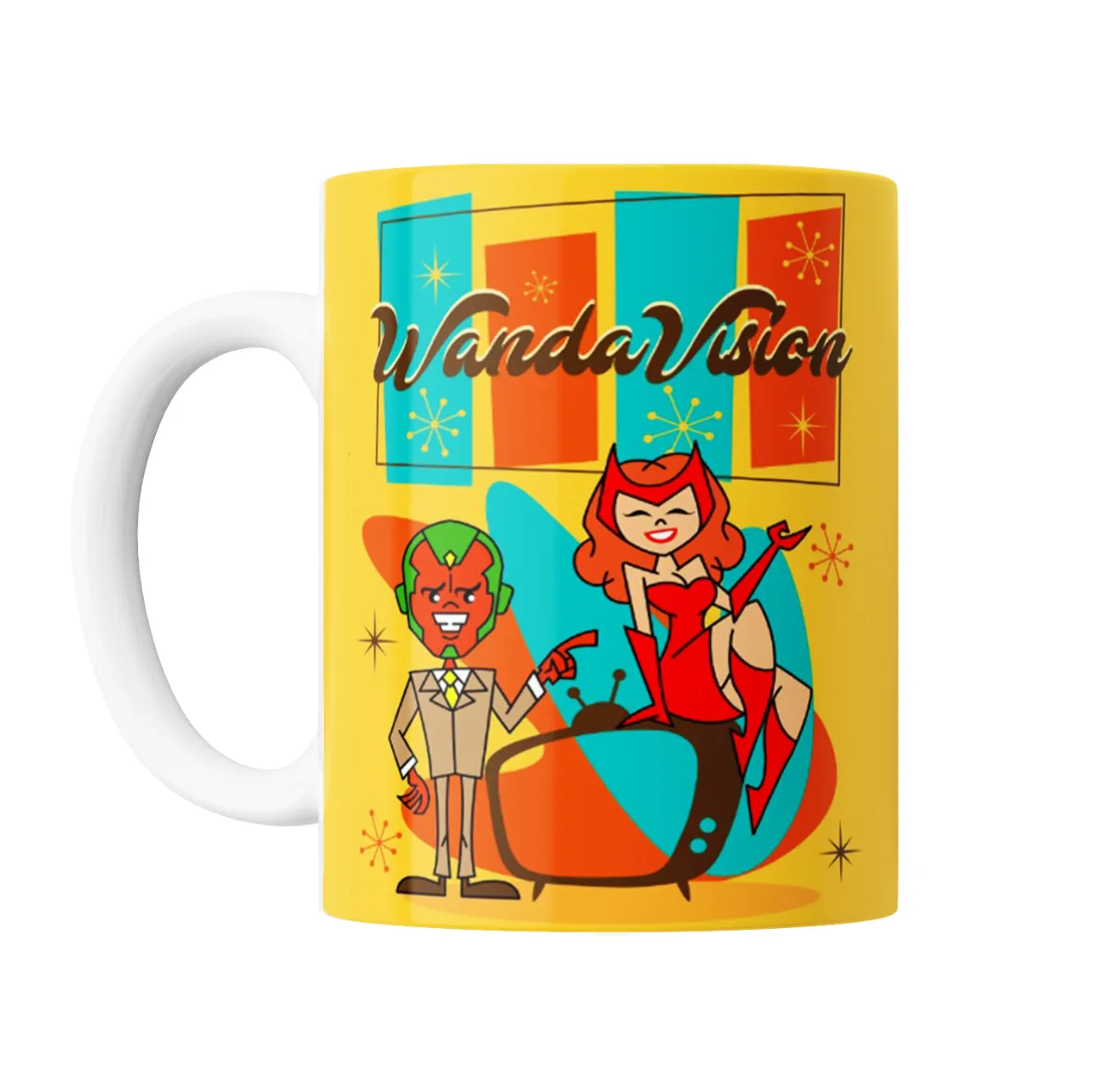 Taza de Cerámica WandaVision Vision y Scarlet Witch Retro - vista 2