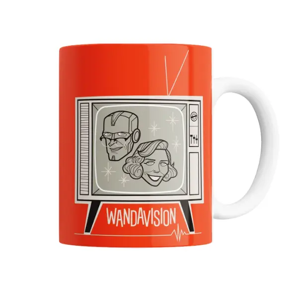 Taza de Cerámica WandaVision Vision y Wanda Televisor