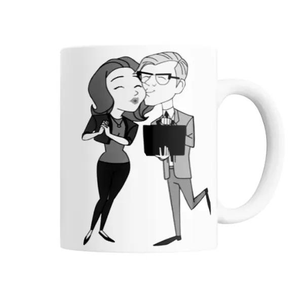Taza de Cerámica WandaVision Pareja Vintage Beso