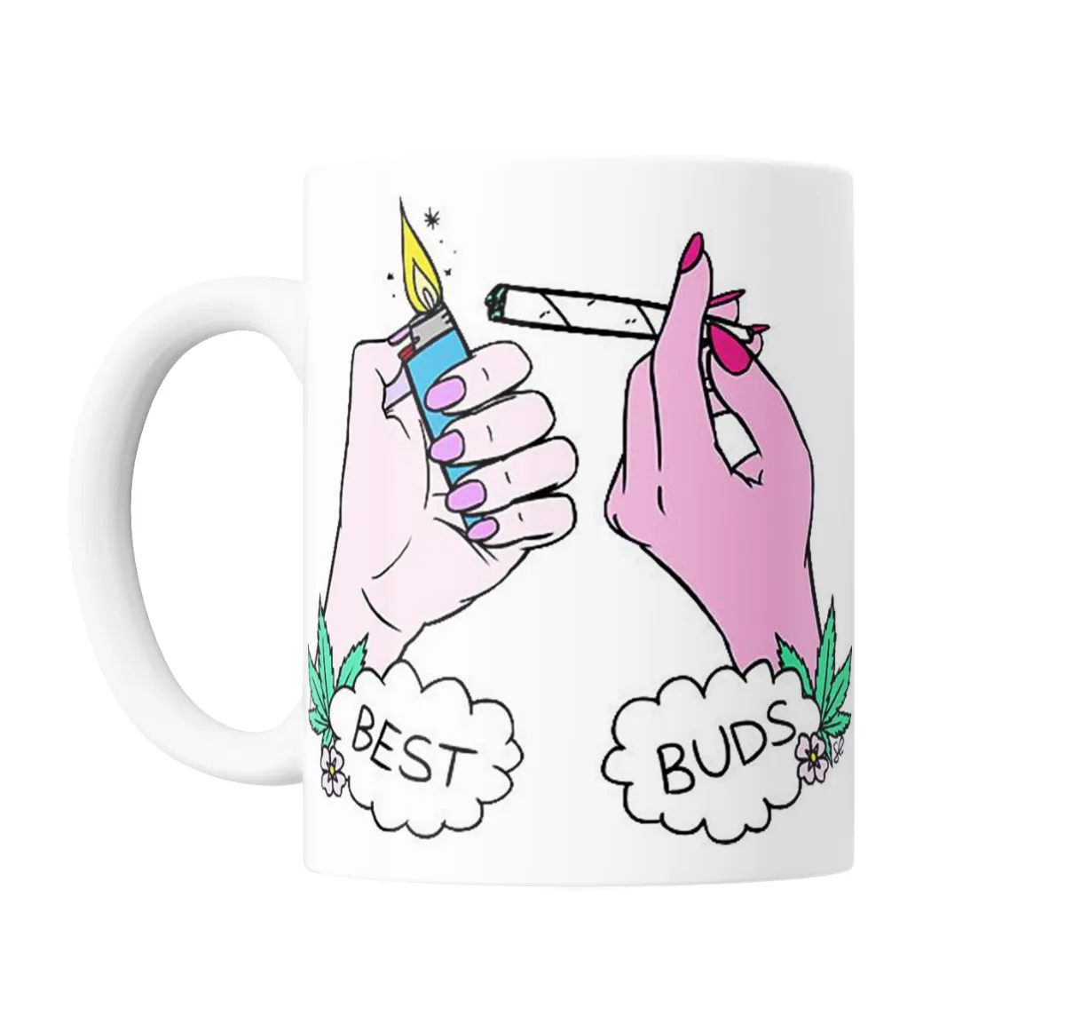 Taza de Cerámica Best Buds Marihuana con Encendedor - vista 2