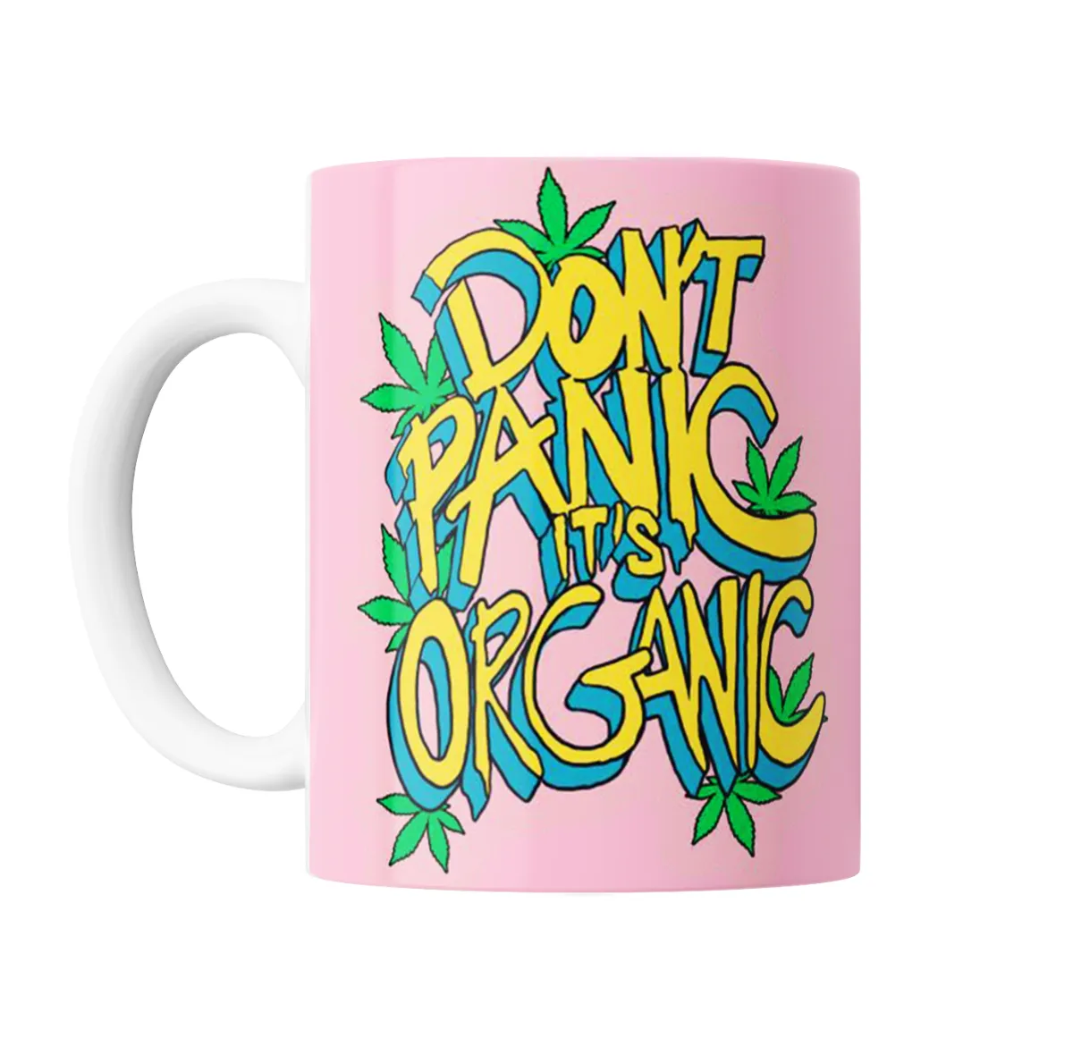 Taza de Cerámica Don't Panic It's Organic Hojas de Marihuana - vista 2