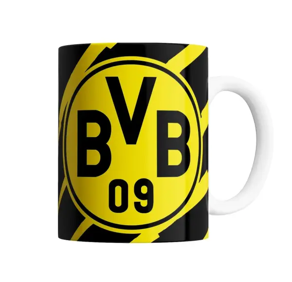 Taza de Cerámica Borussia Dortmund Escudo BVB 09 Amarillo y Negro