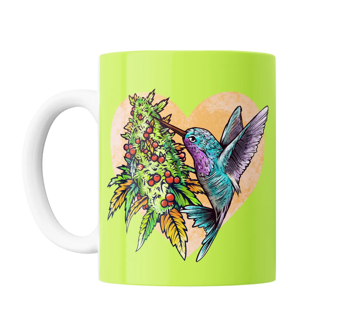 Taza de Cerámica Colibrí y Cogollo - vista 2