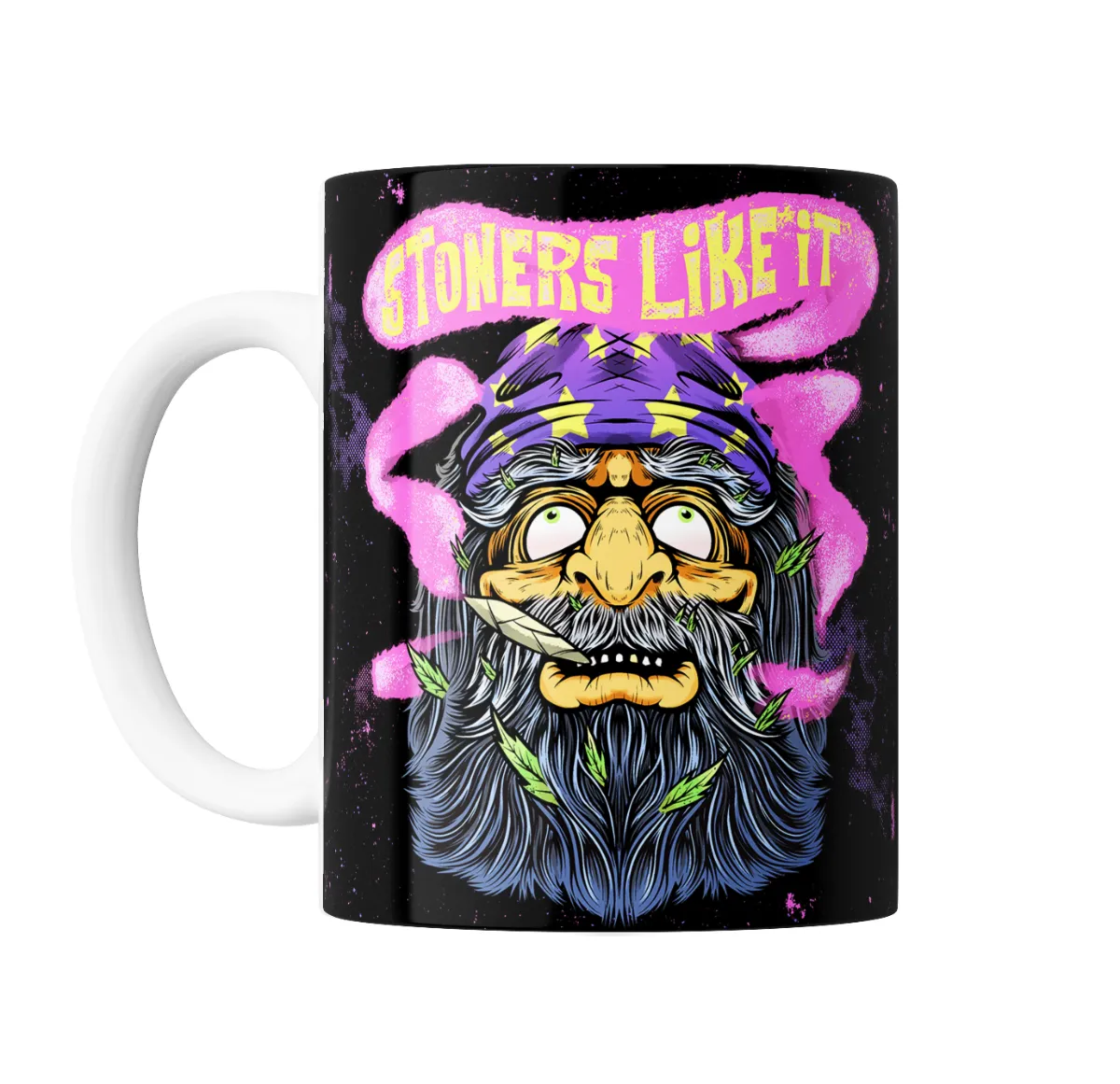 Taza de Cerámica Stoners Like It Viejo con Porro - vista 2