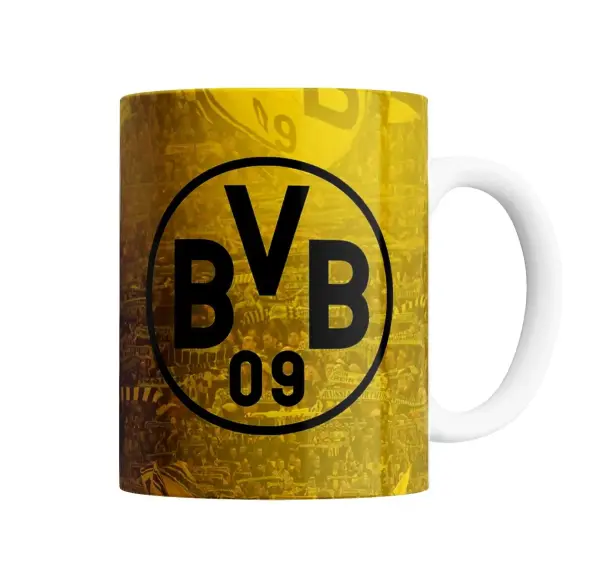 Taza de Cerámica Borussia Dortmund Escudo BVB 09 Fondo Hinchada