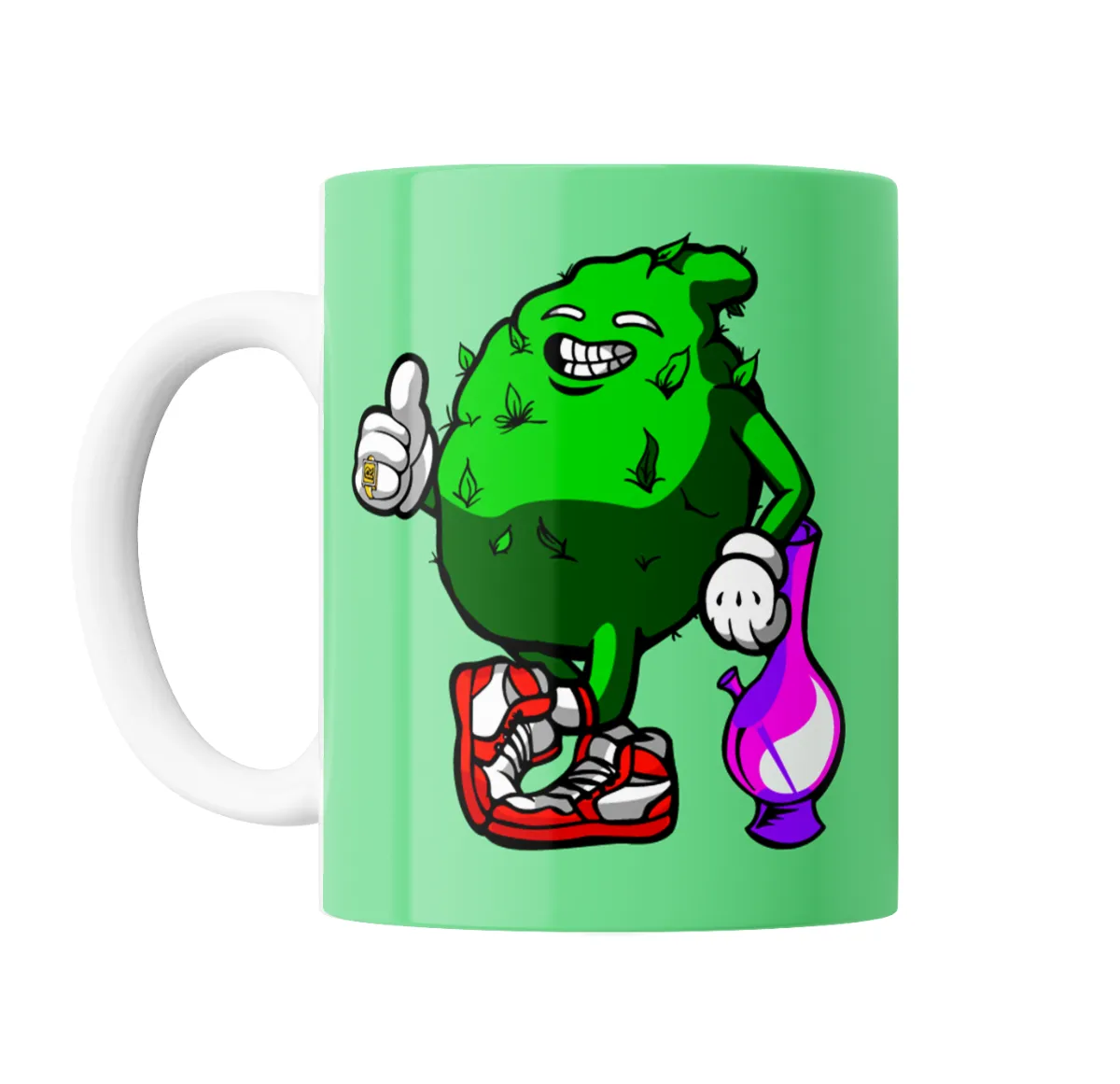 Taza de Cerámica Cannabis Cartoon Pipa Zapatillas - vista 2