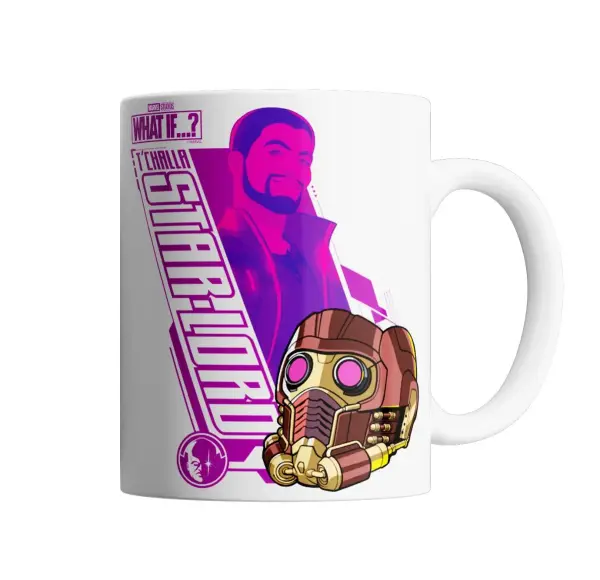 Taza de Cerámica What If T'Challa Star-Lord