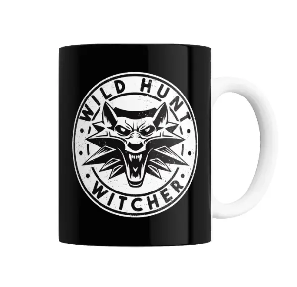 Taza de Cerámica The Witcher Wild Hunt Escudo del Lobo