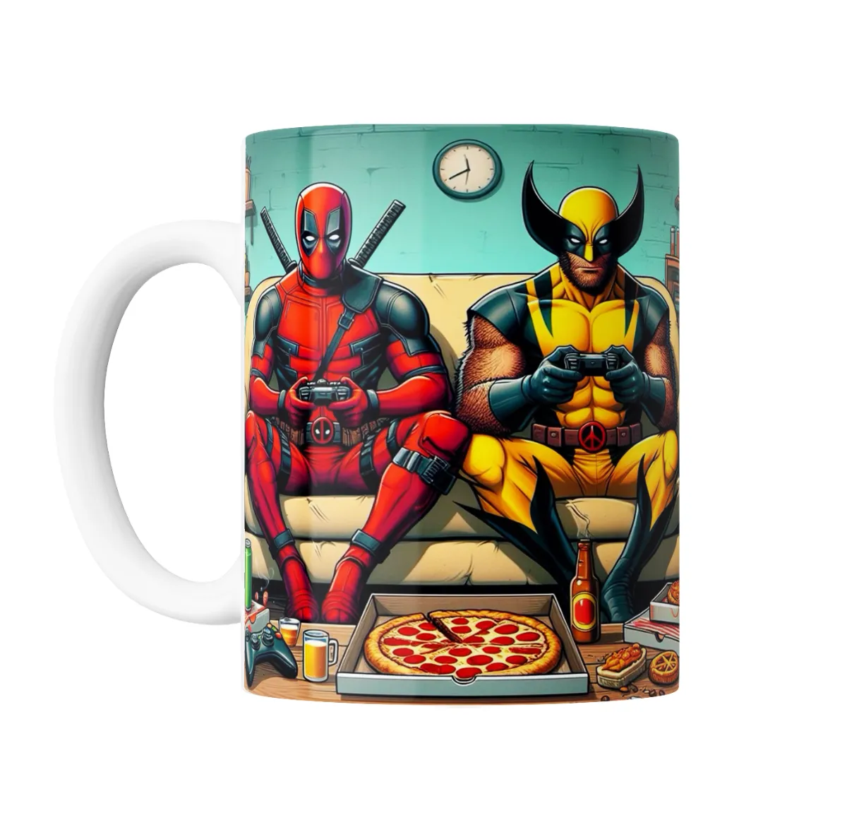 Taza de Cerámica Marvel Deadpool y Wolverine Gamers - vista 2