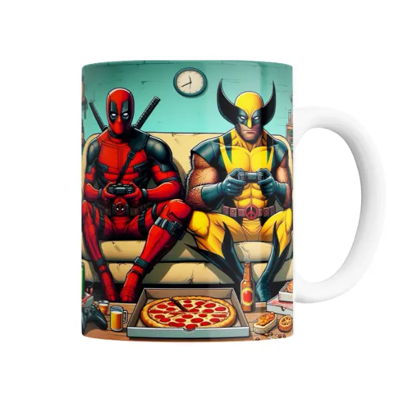 Taza de Cerámica Marvel Deadpool y Wolverine Gamers