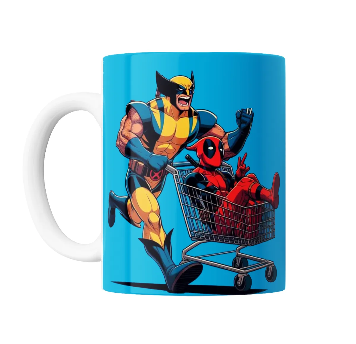 Taza de Cerámica Marvel Wolverine y Deadpool en Carrito - vista 2