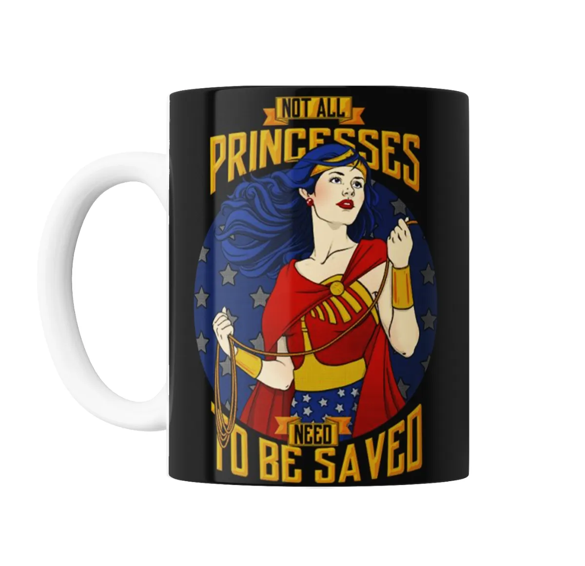 Taza de Cerámica Wonder Woman Not All Princesses Need To Be Saved - vista 2