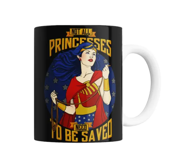 Taza de Cerámica Wonder Woman Not All Princesses Need To Be Saved