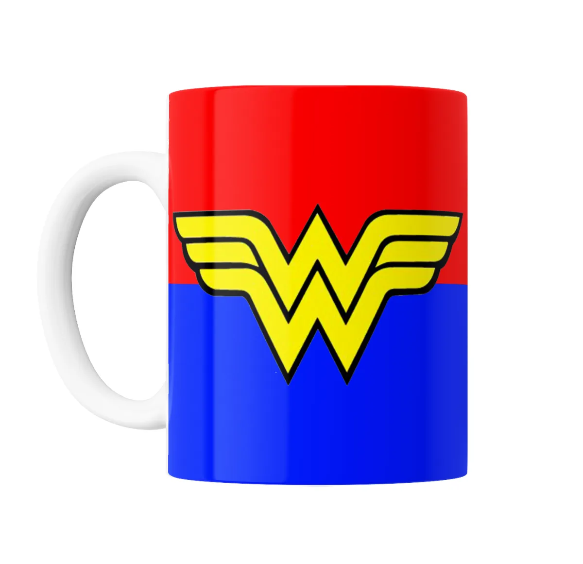 Taza de Cerámica Wonder Woman Logo Rojo y Azul - vista 2