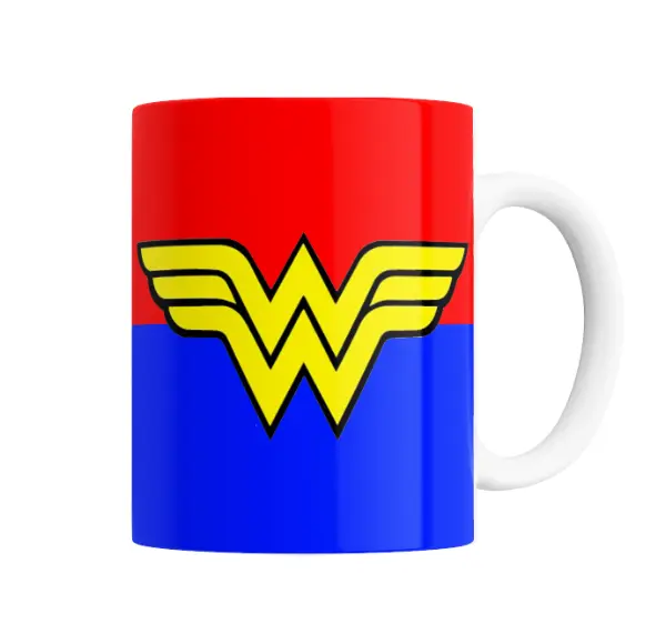 Taza de Cerámica Wonder Woman Logo Rojo y Azul