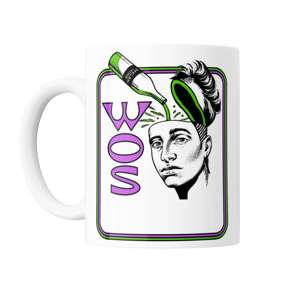 Taza de Cerámica Wos Melón Vino - vista 2