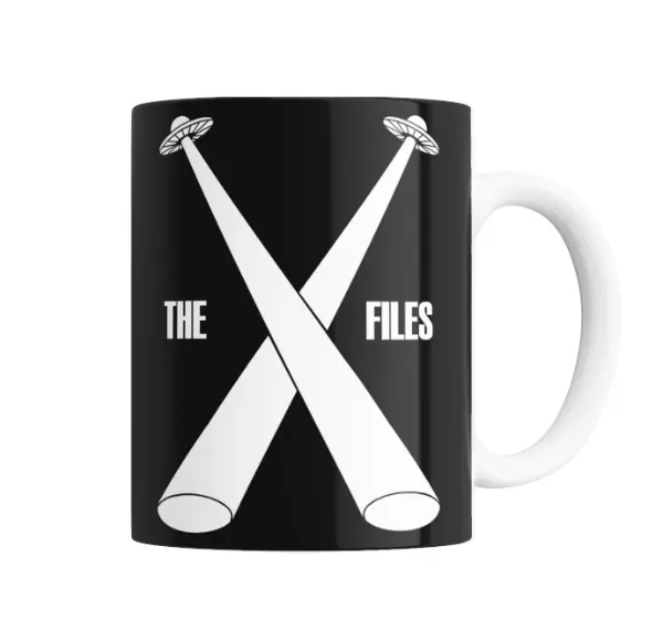 Taza de Cerámica X Files Platillos Voladores y Haces de Luz