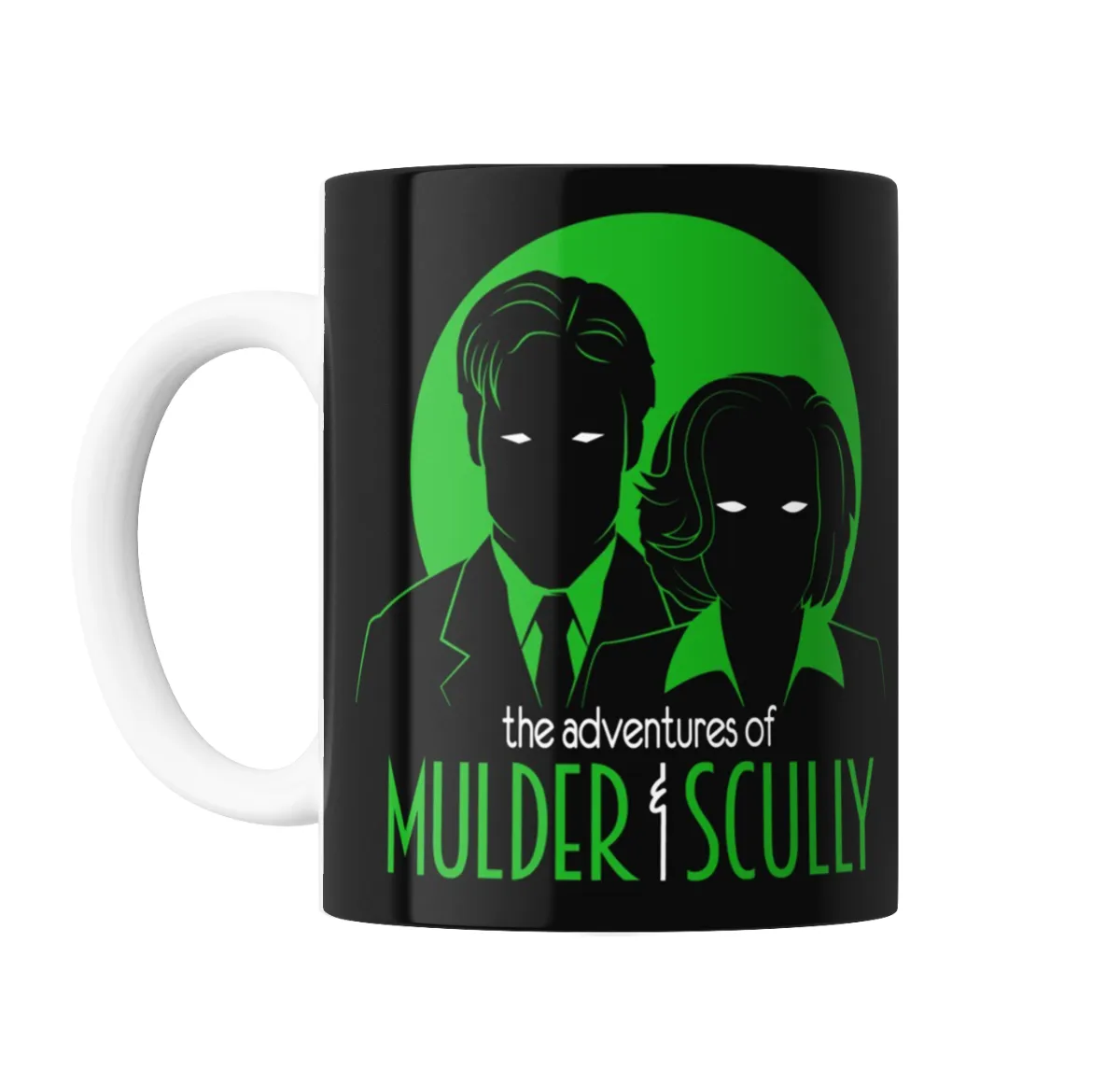 Taza de Cerámica X Files Mulder y Scully Silueta Verde - vista 2