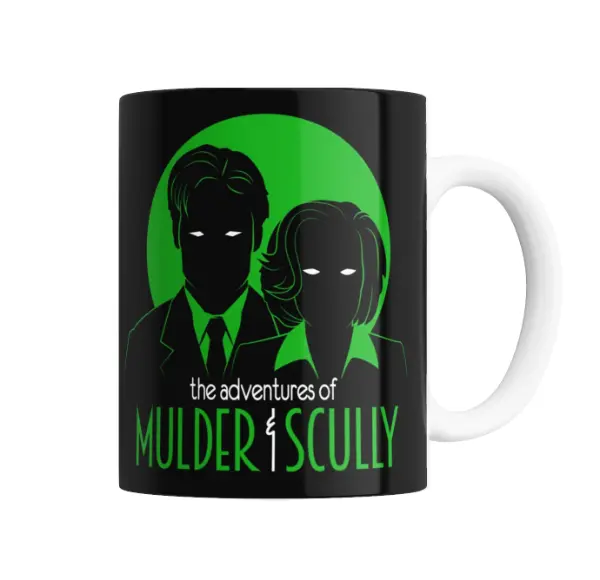 Taza de Cerámica X Files Mulder y Scully Silueta Verde