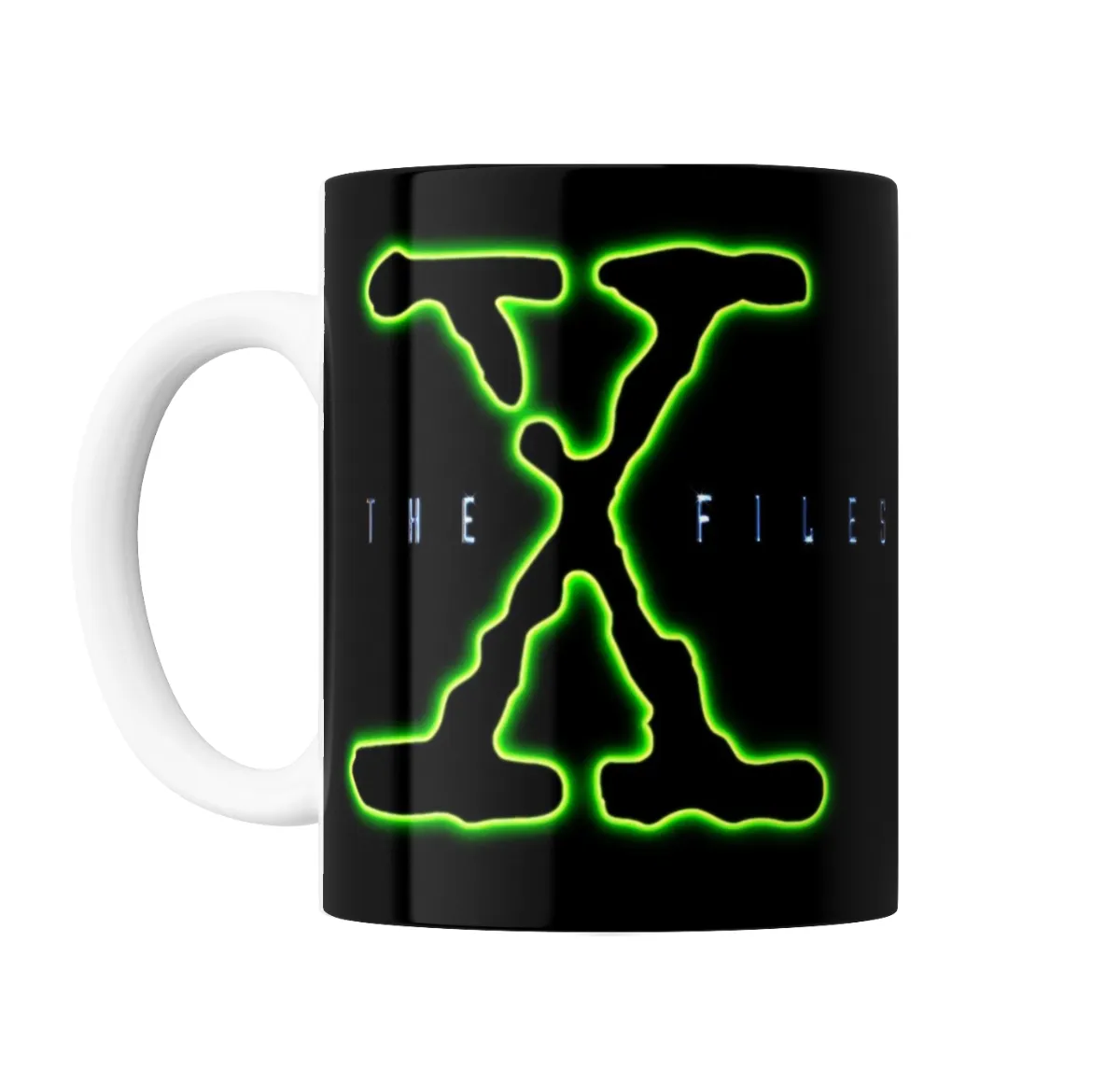 Taza de Cerámica The X Files Logo Verde Neón - vista 2