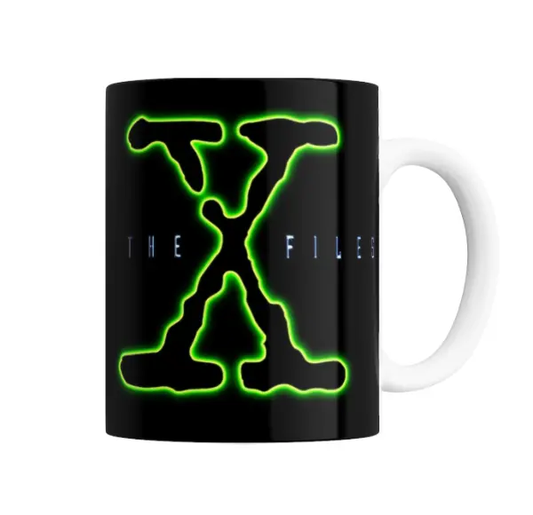 Taza de Cerámica The X Files Logo Verde Neón