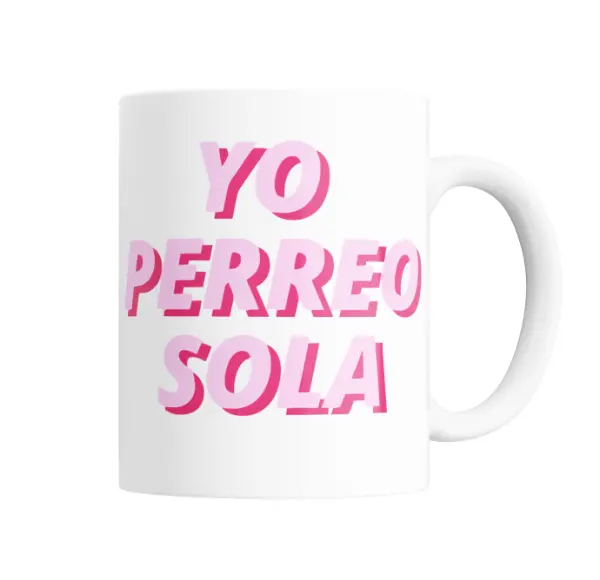 Taza de Cerámica Yo Perreo Sola Rosa