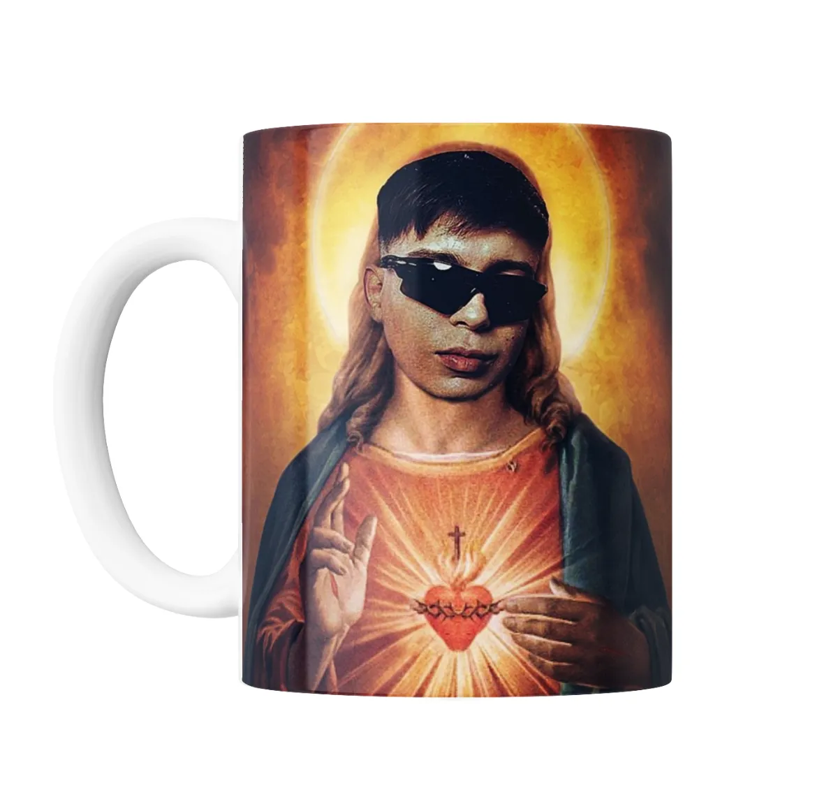 Taza de Cerámica Ysy A Sagrado Corazón con Lentes - vista 2