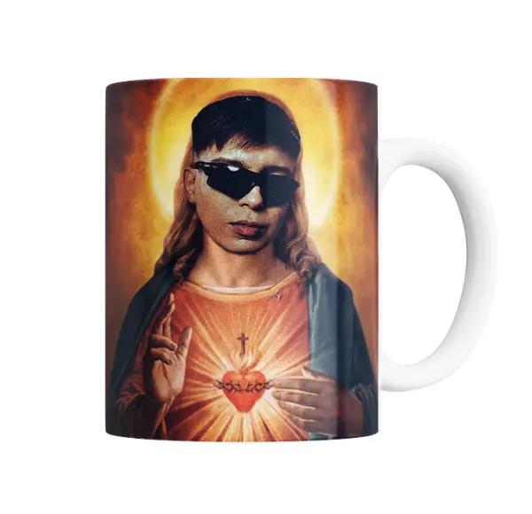 Taza de Cerámica Ysy A Sagrado Corazón con Lentes