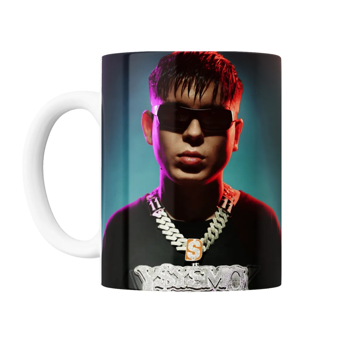 Taza de Cerámica Ysy A Lentes y Cadena - vista 2