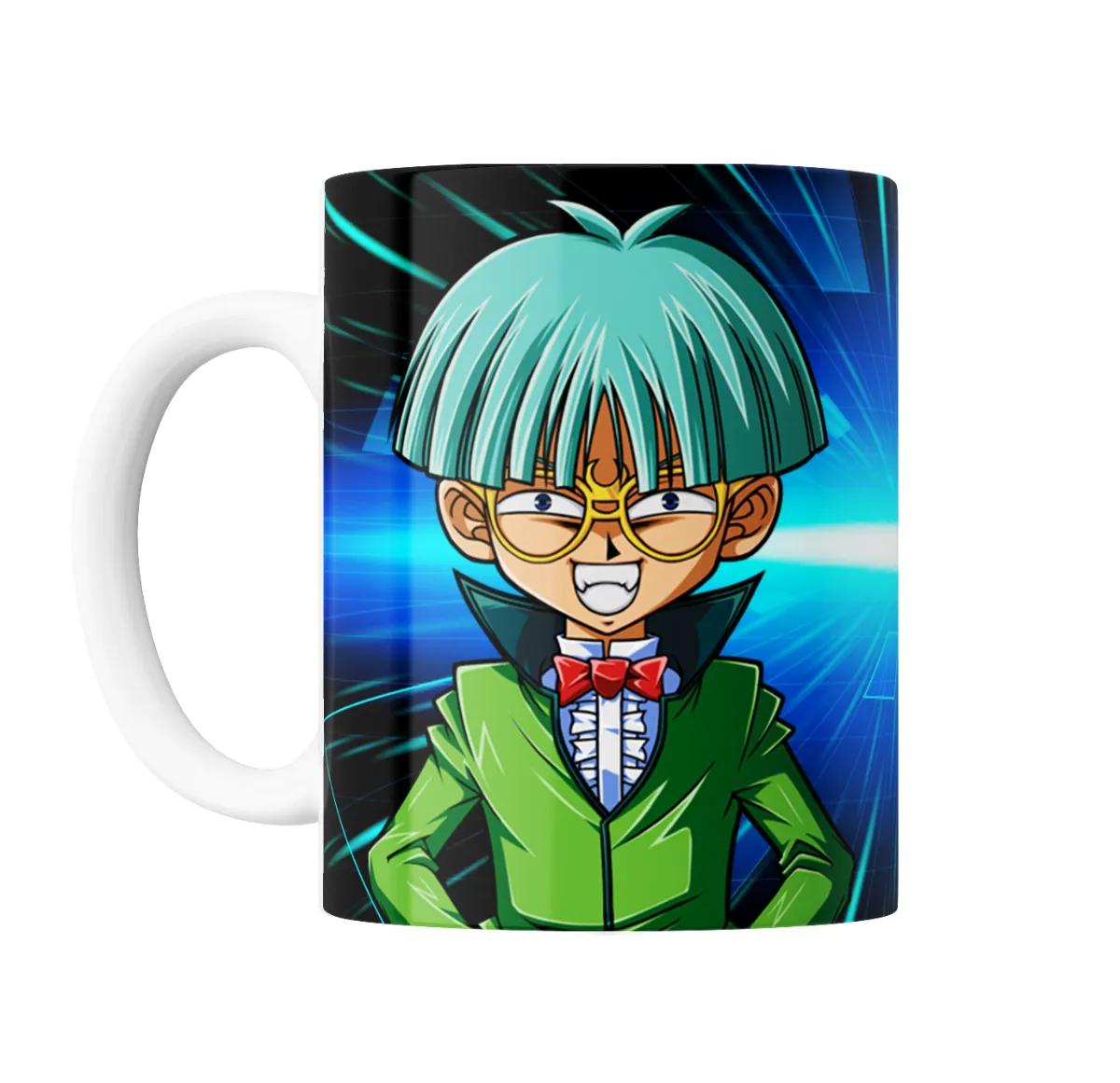 Taza de Cerámica Yu Gi Oh Anime Chico de Pelo Celeste y Anteojos Amarillos - vista 2