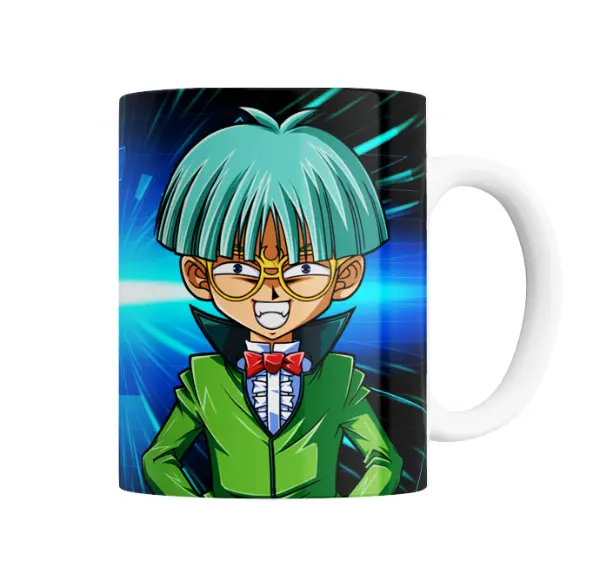 Taza de Cerámica Yu Gi Oh Anime Chico de Pelo Celeste y Anteojos Amarillos