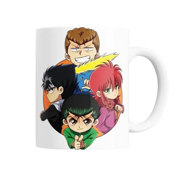 Taza de Cerámica Yu Yu Hakusho Yusuke Kuwabara Hiei Kurama