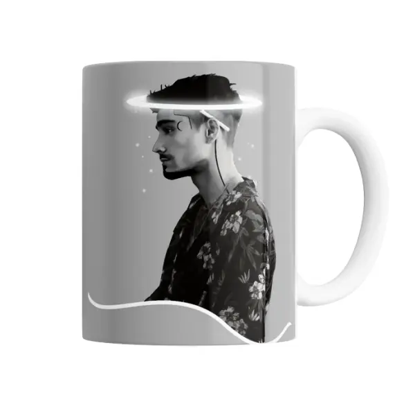 Taza de Cerámica Zayn Malik Perfil Halo Camisa Floral