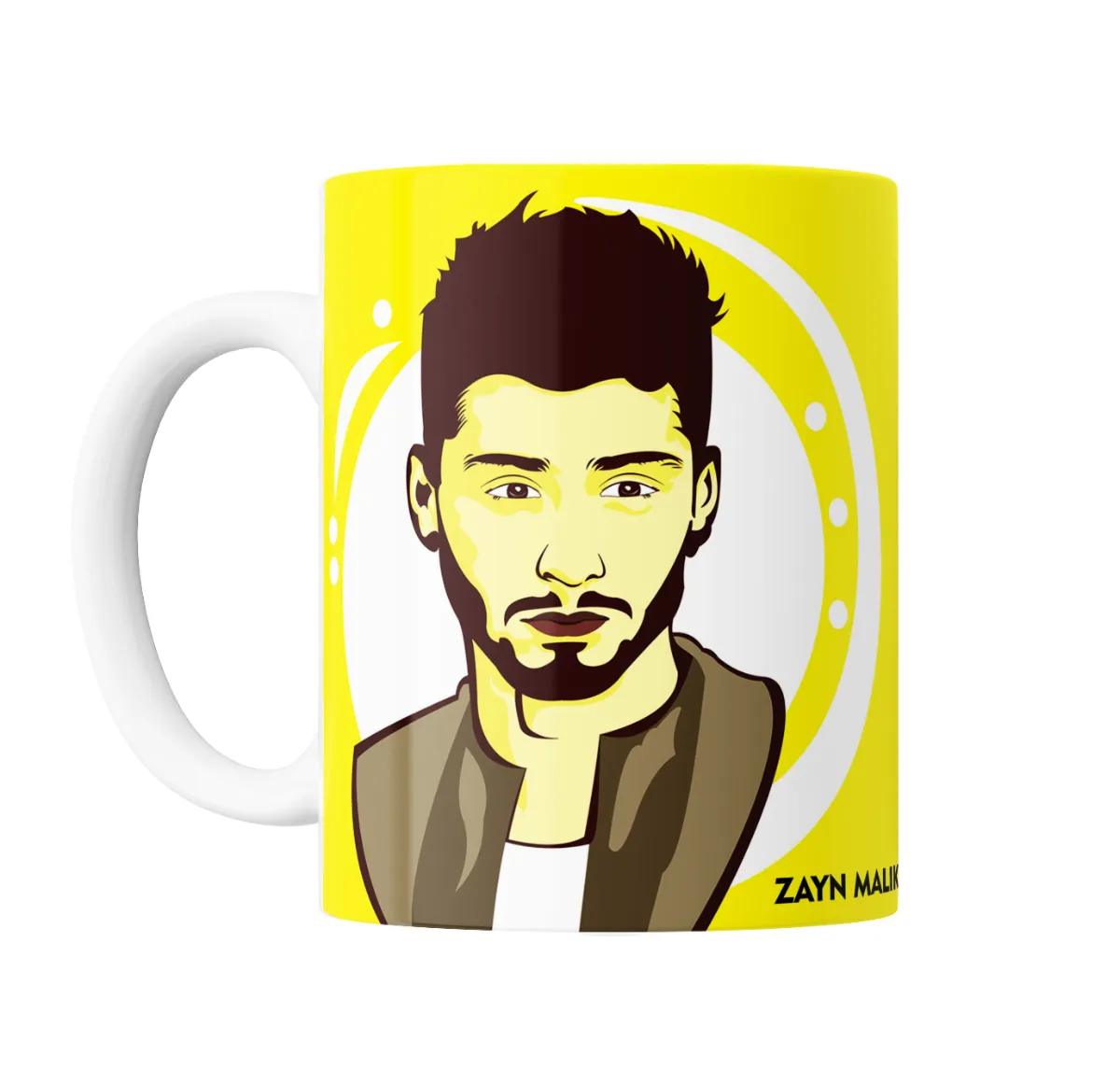 Taza de Cerámica Zayn Malik Ilustrado Amarillo - vista 2