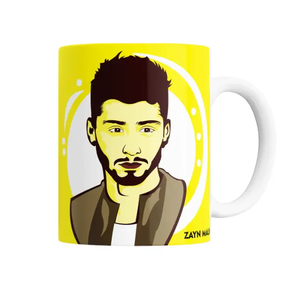 Taza de Cerámica Zayn Malik Ilustrado Amarillo