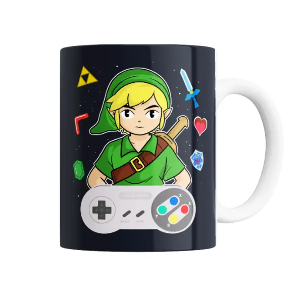Taza de Cerámica Zelda Link Gamer Control Super Nintendo