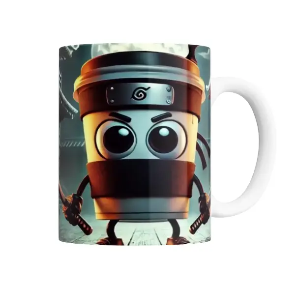 Taza de Cerámica Naruto Café Ninja con Katanas