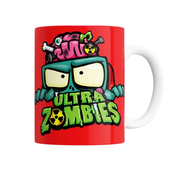 Taza de Cerámica Zombie Infection Ultra Zombies Cabeza Zombie Radiactiva