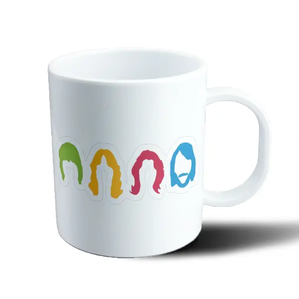 Taza de Plástico Abba Siluetas de Colores