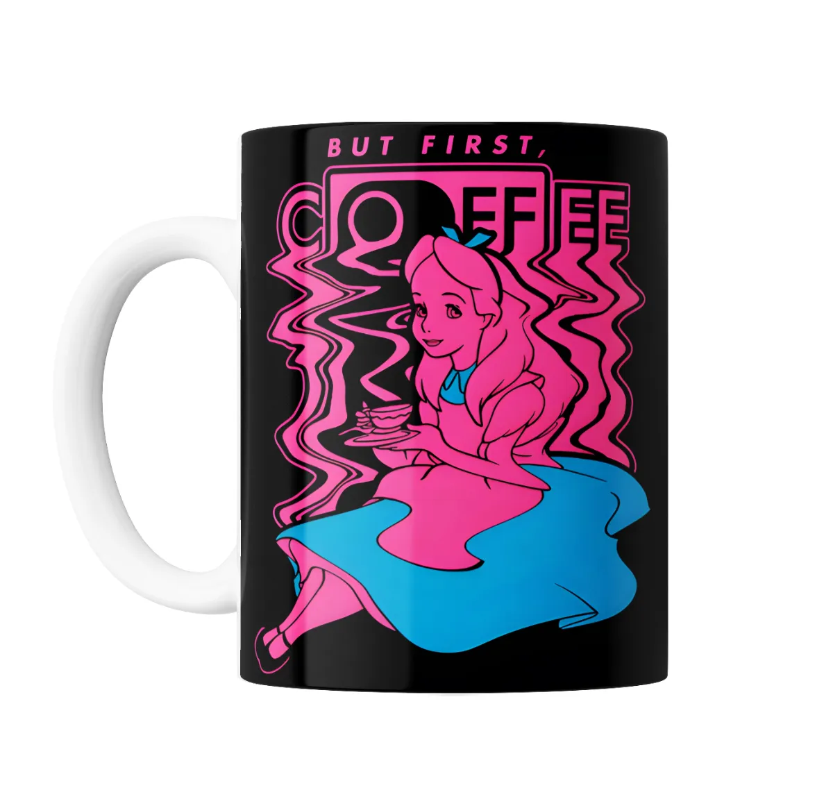 Taza de Cerámica Alicia en el País de las Maravillas But First Coffee - vista 2