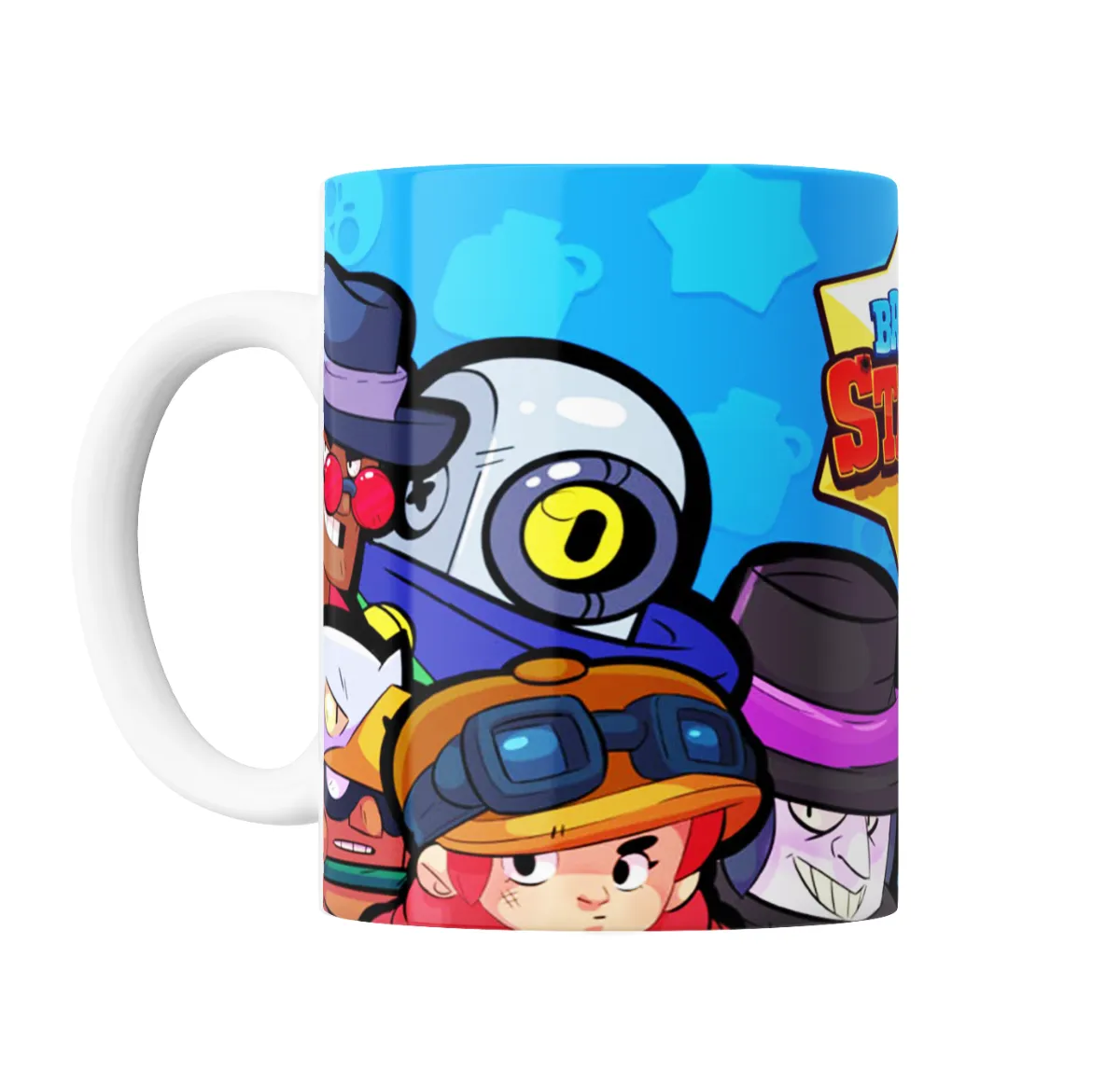 Taza de Cerámica Brawl Stars Logo y Personajes - vista 2