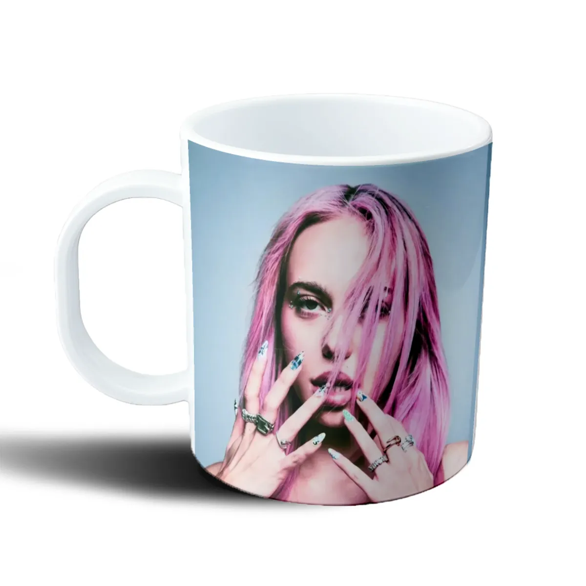 Taza de Plástico Adela Pelo Rosa - vista 2