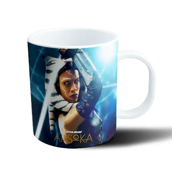 Taza de Plástico Star Wars Ahsoka Tano Sable de Luz
