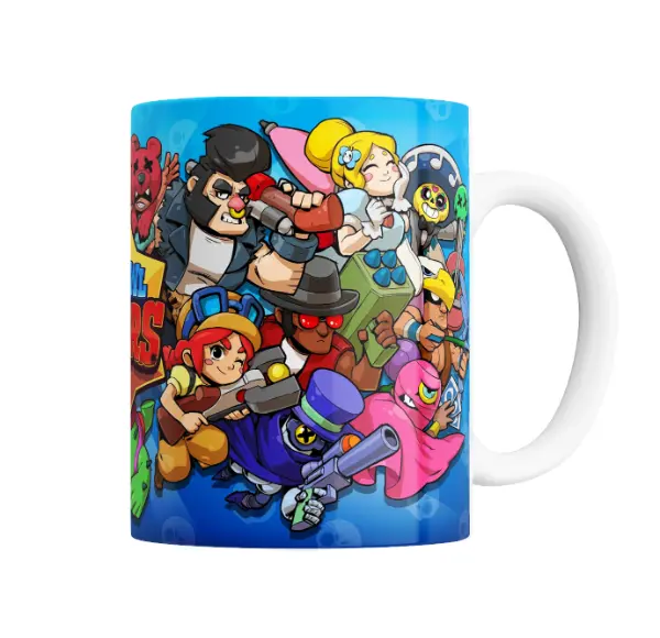 Taza de Cerámica Brawl Stars Personajes Equipo
