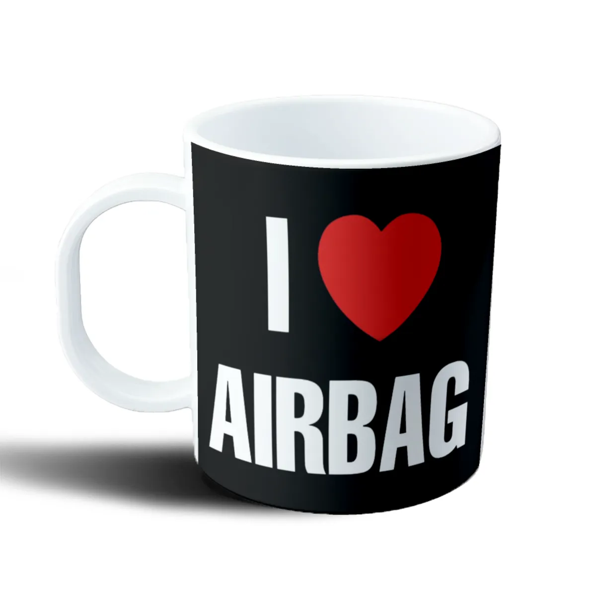 Taza de Plástico Airbag I Love Corazón - vista 2
