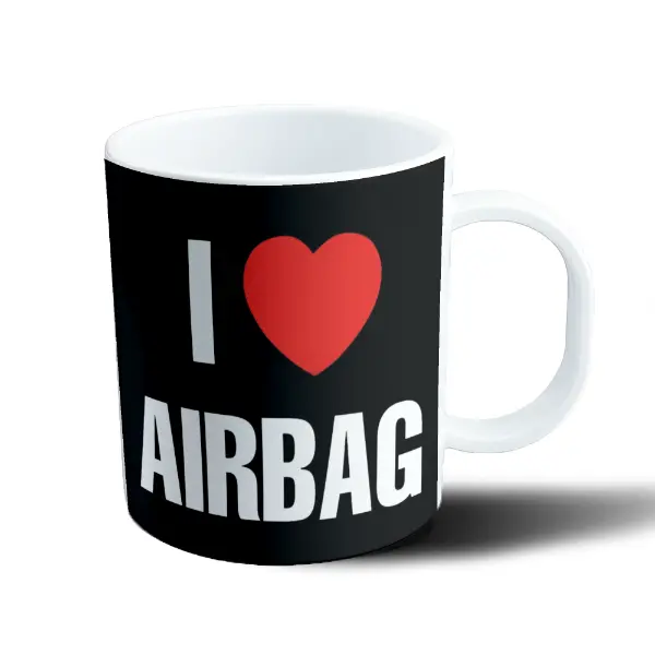 Taza de Plástico Airbag I Love Corazón