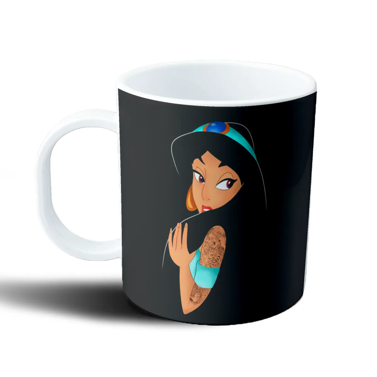 Taza de Plástico Aladdin Princesa Jasmine Tatuada - vista 2