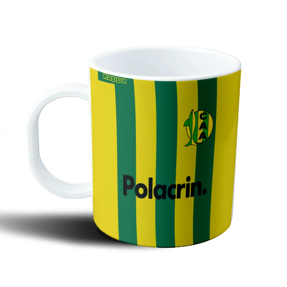 Taza de Plástico Aldosivi Camiseta Rayas Verdes y Amarillas - vista 2